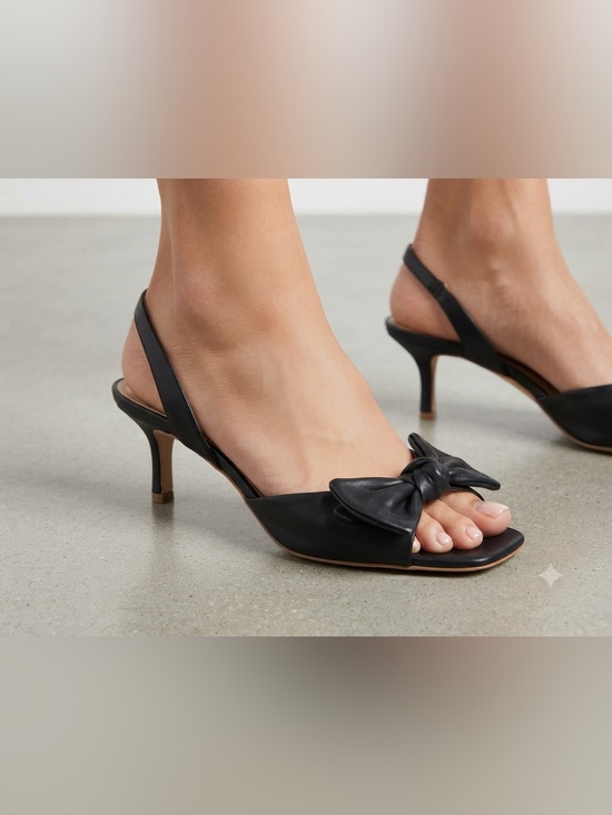 Jack Rogers Shoes - Jack Rogers Black Knot Slingback Kitten Heels